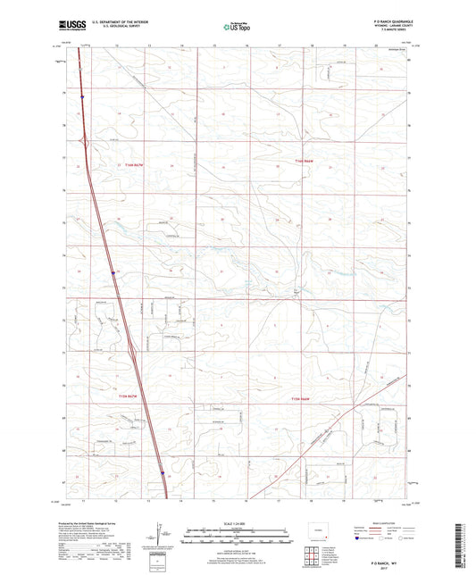 P O Ranch Wyoming US Topo Map Image