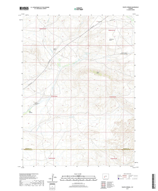 Pacific Springs Wyoming US Topo Map Image