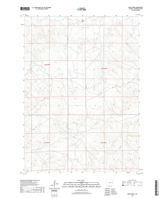 Piney Creek Wyoming US Topo Map Image