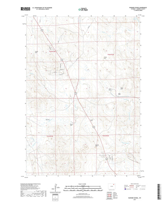 Rawhide School Wyoming US Topo Map Image