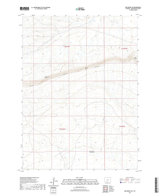 Red Desert SW Wyoming US Topo Map Image
