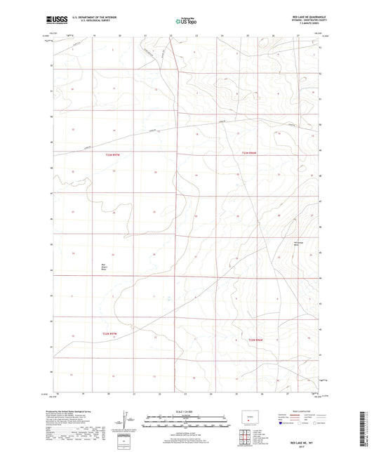 Red Lake NE Wyoming US Topo Map Image