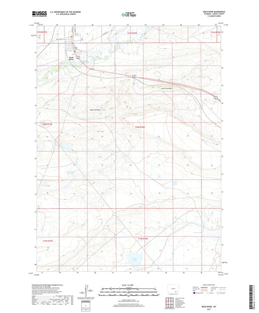 Rock River Wyoming US Topo Map Image