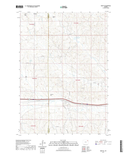 Rozet SE Wyoming US Topo Map Image