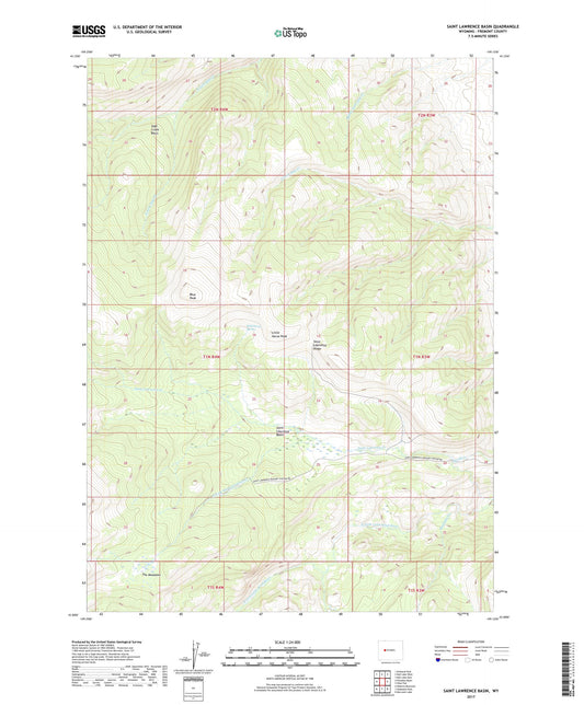 Saint Lawrence Basin Wyoming US Topo Map Image