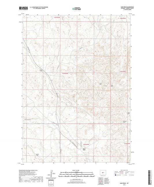 Sand Draw Wyoming US Topo Map Image