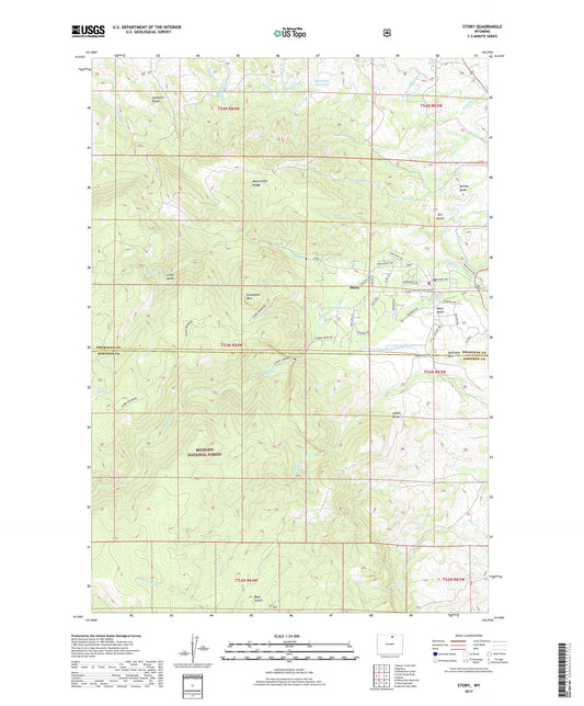 Story Wyoming US Topo Map Image