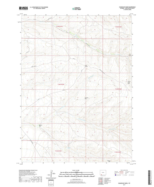 Sugarloaf Basin Wyoming US Topo Map Image