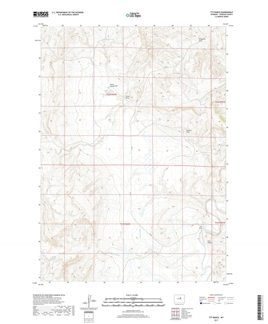 TTT Ranch Wyoming US Topo Map Image