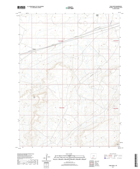 Table Rock Wyoming US Topo Map Image