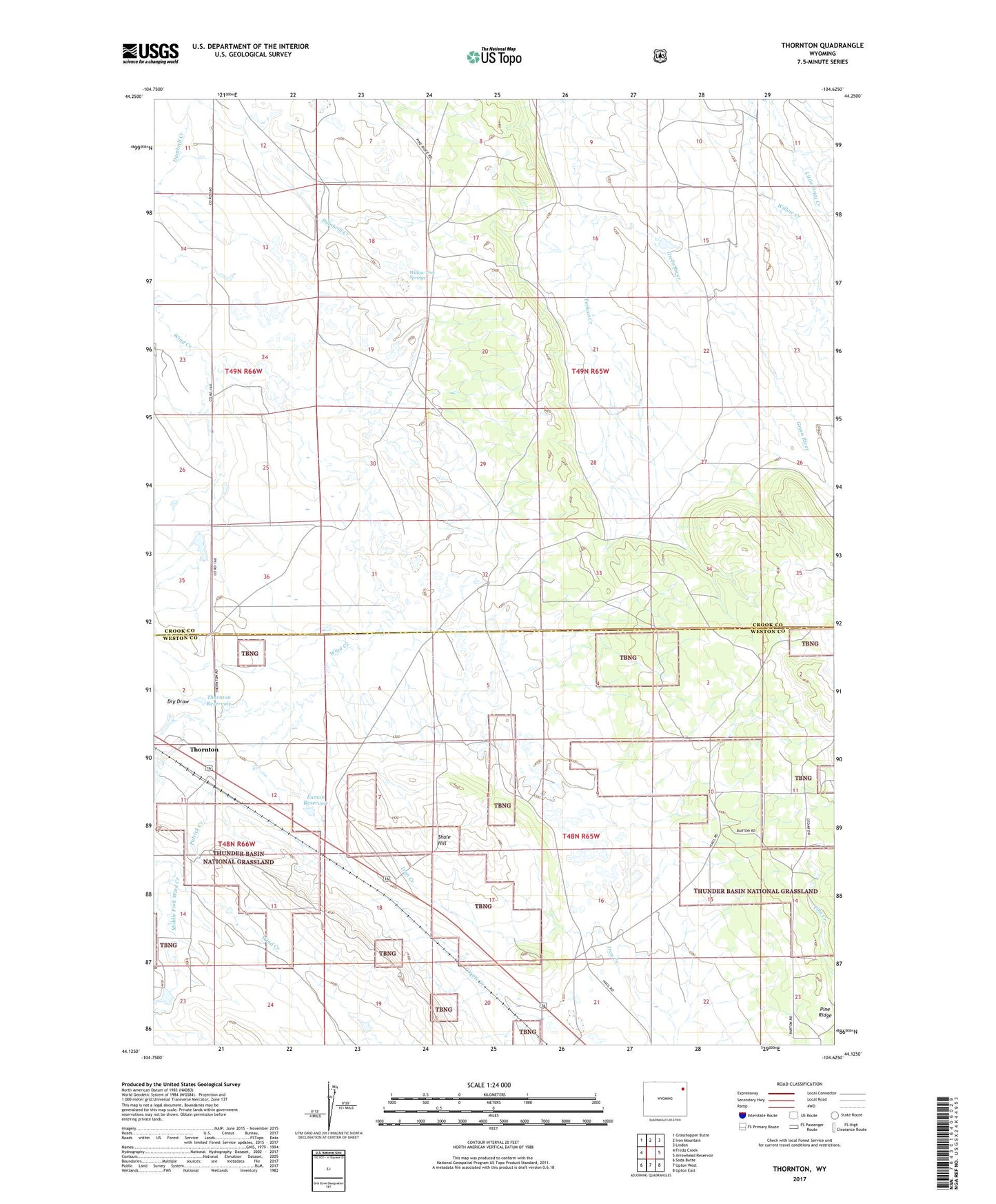 Thornton Wyoming US Topo Map Image