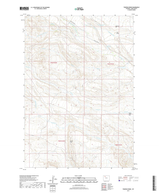 Tonopah Ridge Wyoming US Topo Map Image