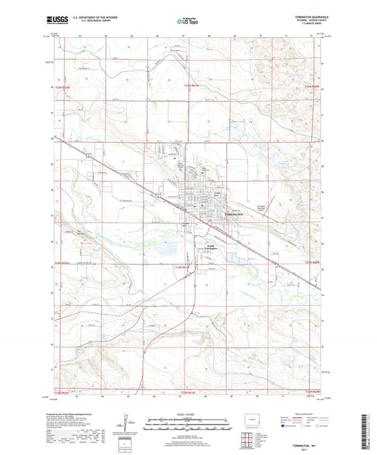 Torrington Wyoming US Topo Map Image