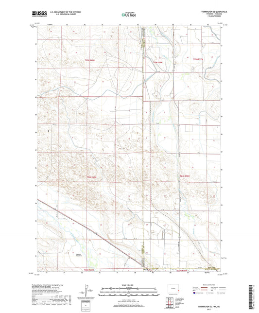 Torrington SE Wyoming US Topo Map Image