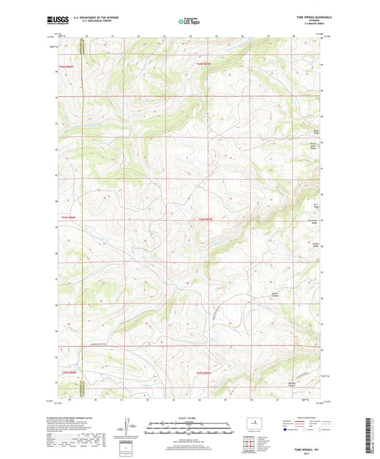 Turk Springs Wyoming US Topo Map Image