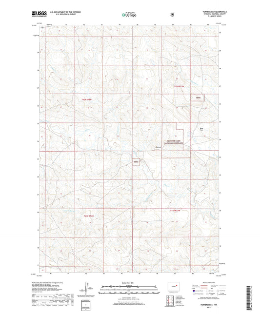 Turnercrest Wyoming US Topo Map Image