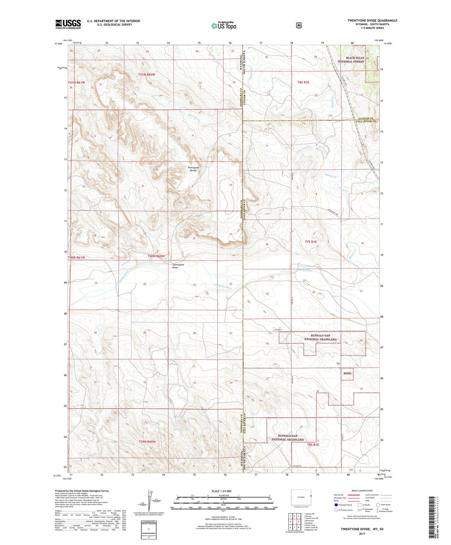 Twentyone Divide Wyoming US Topo Map Image
