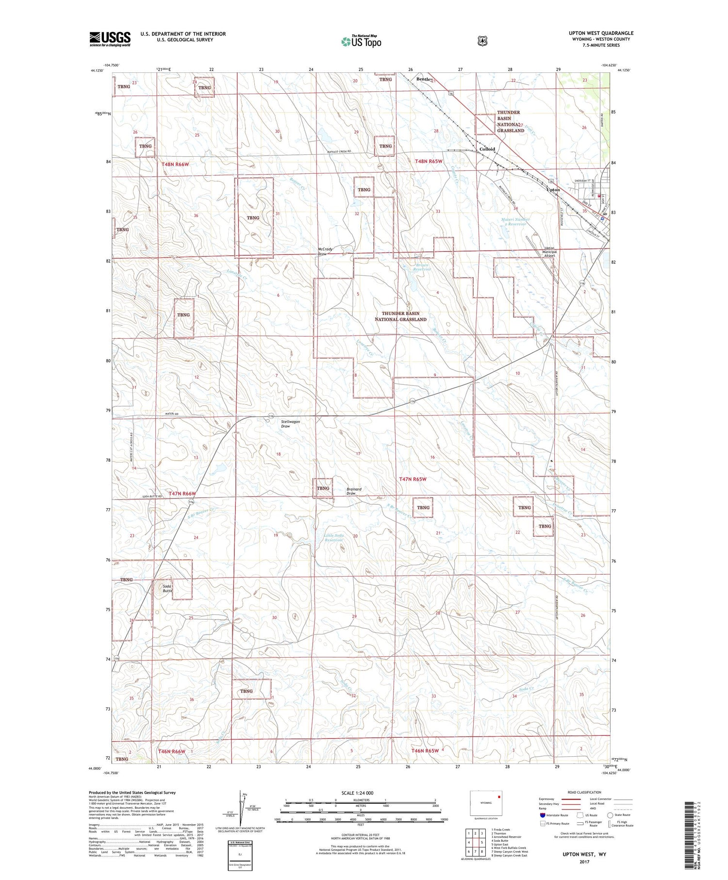 Upton West Wyoming US Topo Map Image
