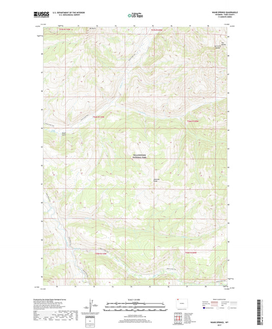 Wahb Springs Wyoming US Topo Map Image