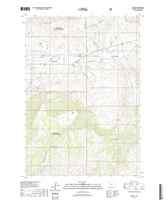 Wapiti Wyoming US Topo Map Image