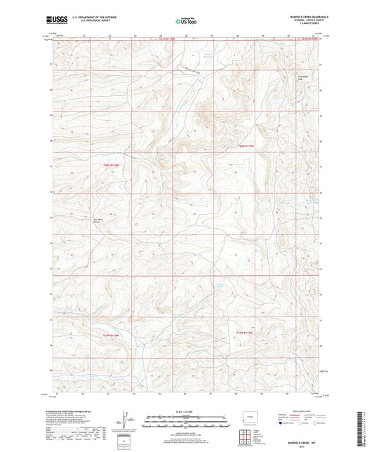 Warfield Creek Wyoming US Topo Map Image