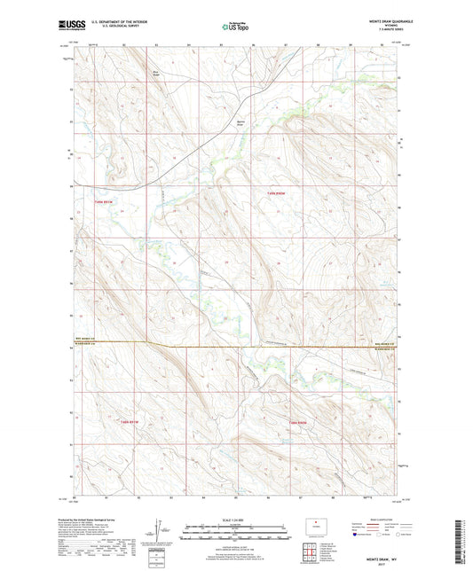 Weintz Draw Wyoming US Topo Map Image