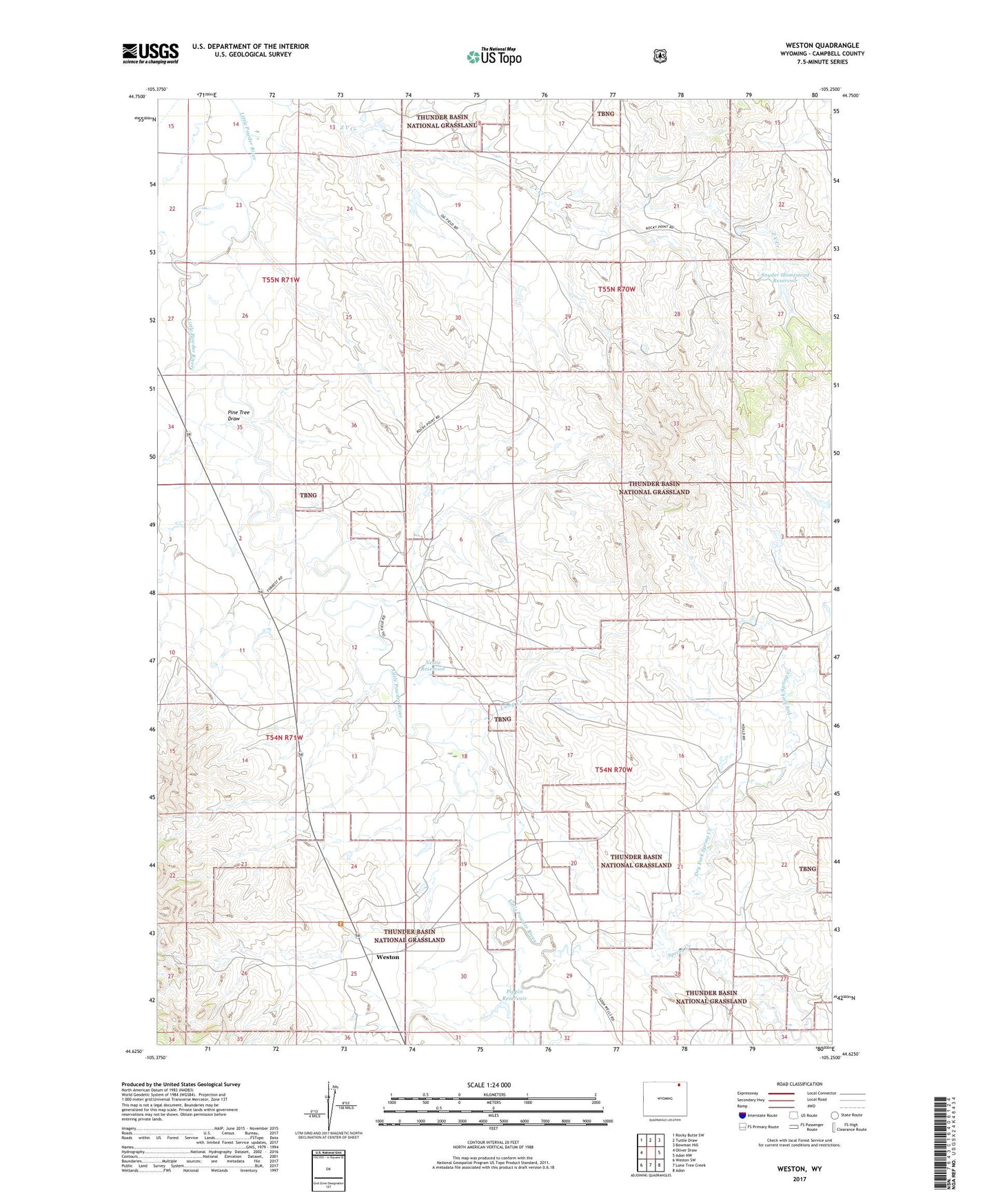 Weston Wyoming US Topo Map Image