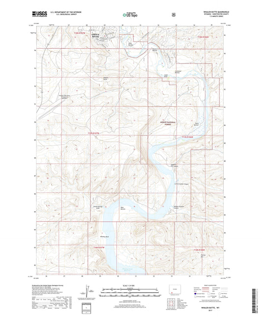 Whalen Butte Wyoming US Topo Map Image