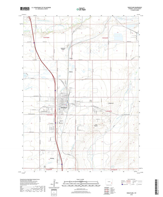 Wheatland Wyoming US Topo Map Image