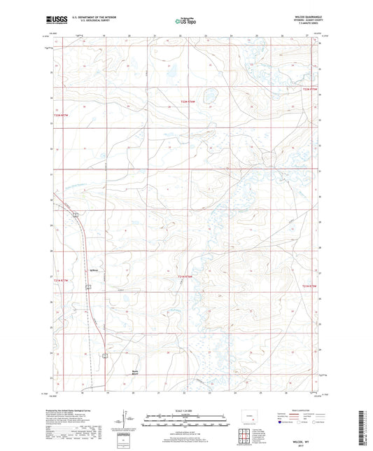 Wilcox Wyoming US Topo Map Image