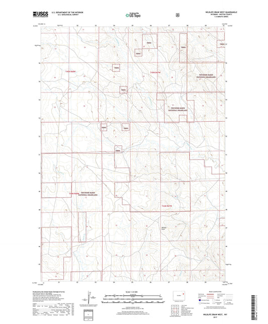 Wildlife Draw West Wyoming US Topo Map Image