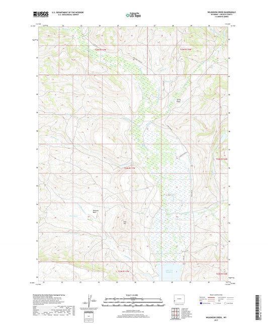 Wilkinson Creek Wyoming US Topo Map Image
