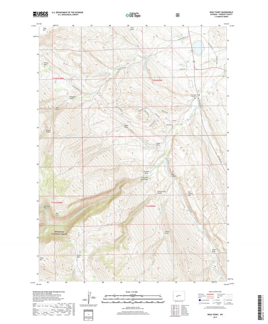 Wolf Point Wyoming US Topo Map Image