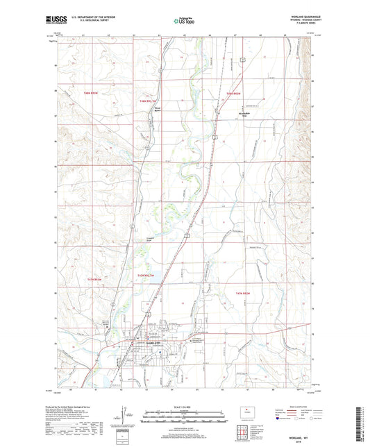 Worland Wyoming US Topo Map Image