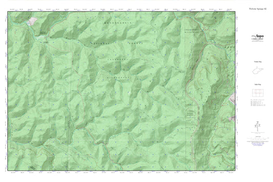 Webster Springs SE MyTopo Explorer Series Map Image