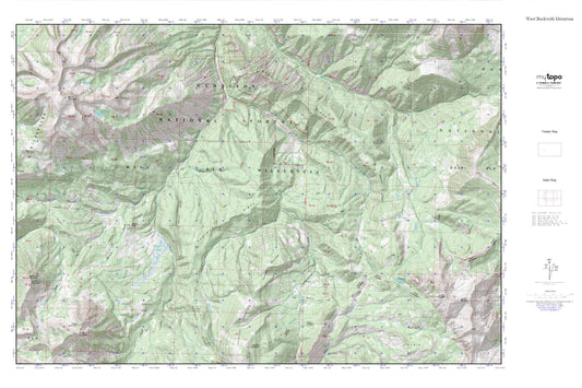 West Beckwith Mountain MyTopo Explorer Series Map Image