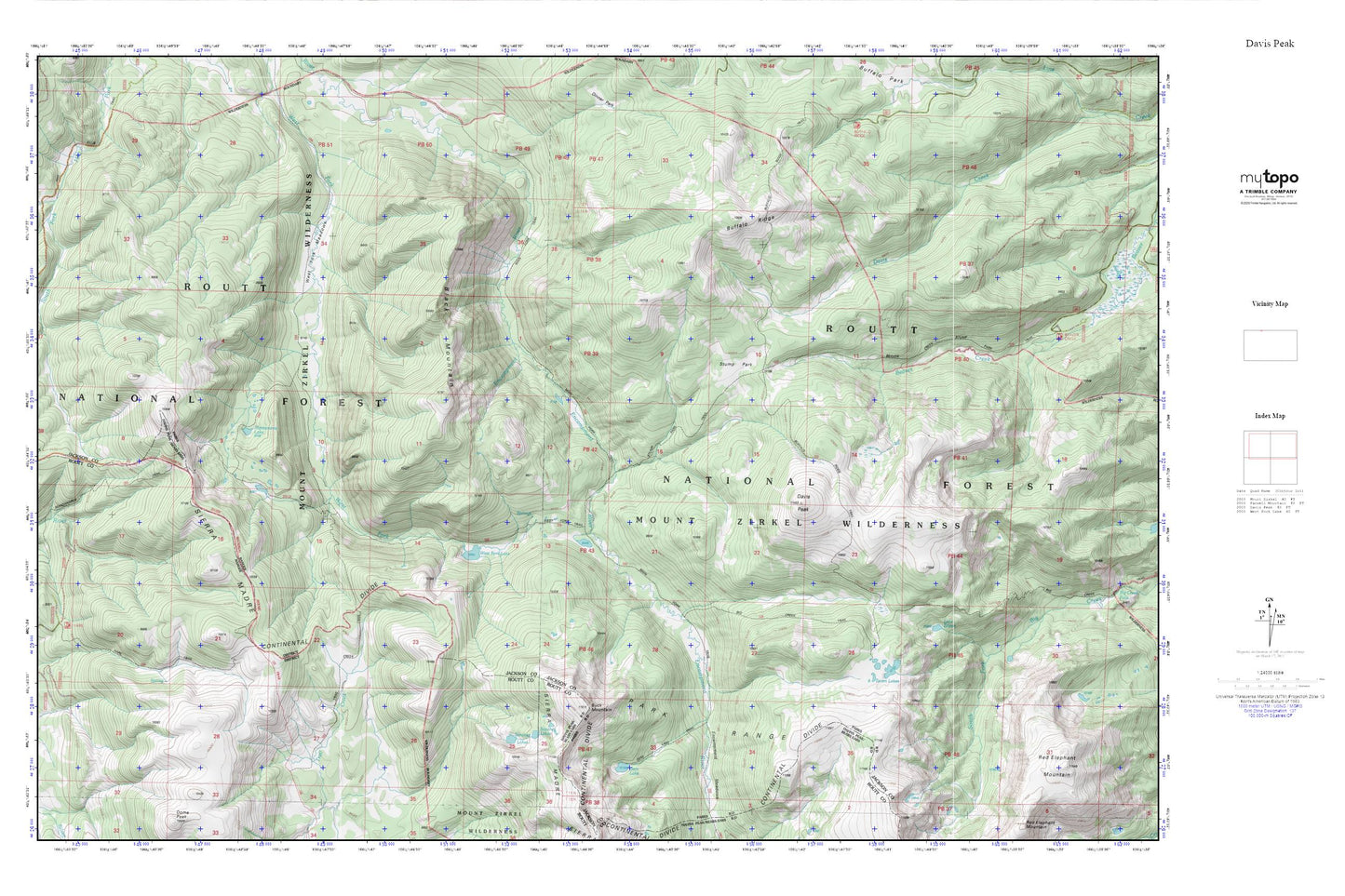 West Fork Lake MyTopo Explorer Series Map Image