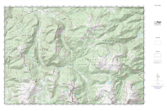 West Fork Lake MyTopo Explorer Series Map Image