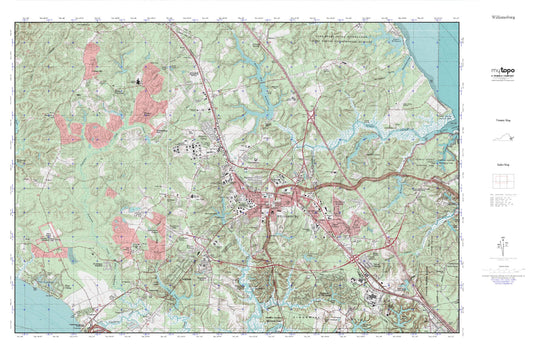 Williamsburg MyTopo Explorer Series Map Image