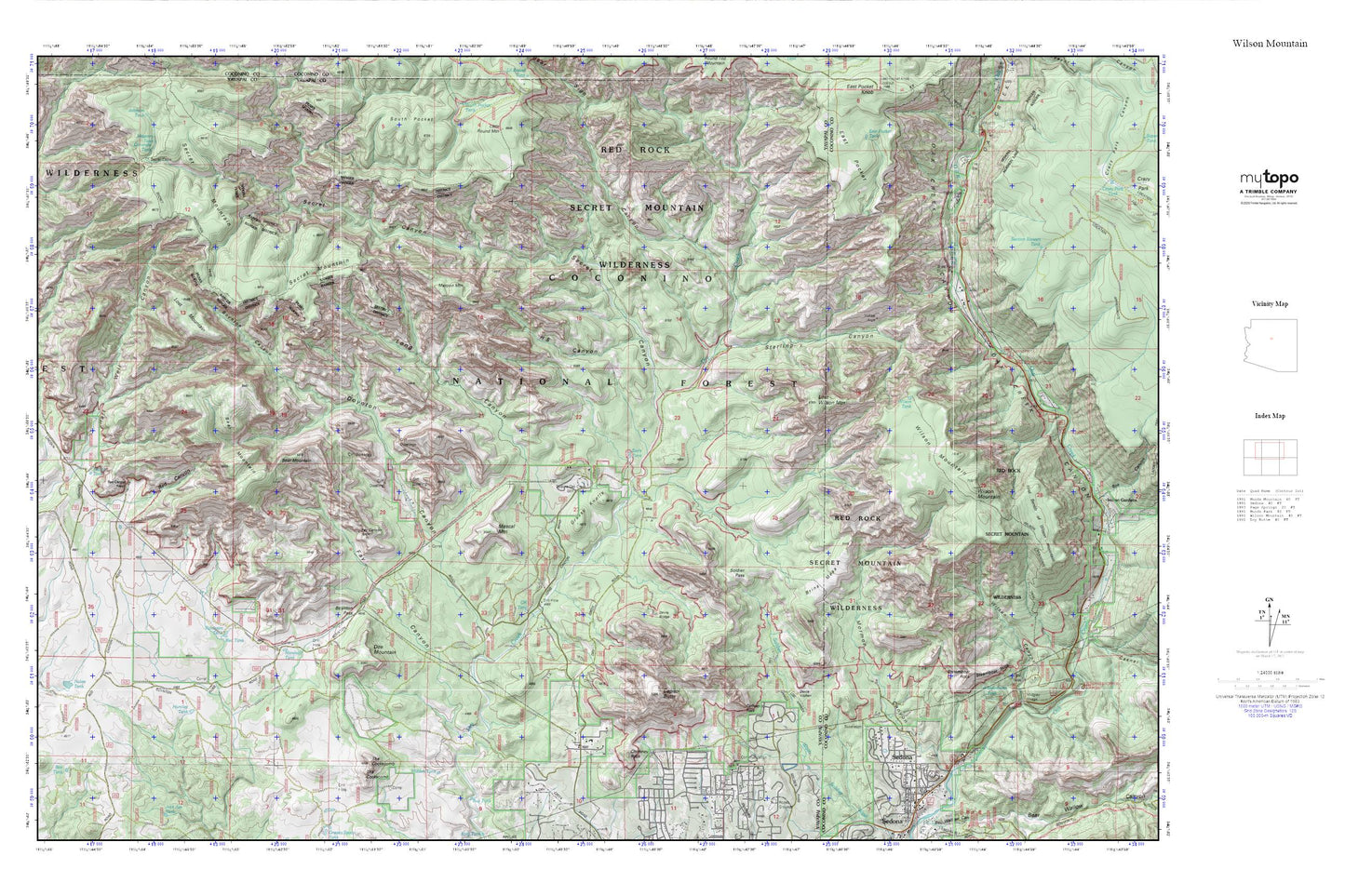 Wilson Mountain MyTopo Explorer Series Map Image