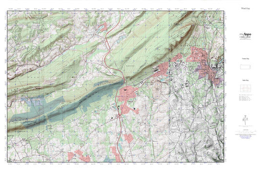 Wind Gap MyTopo Explorer Series Map Image