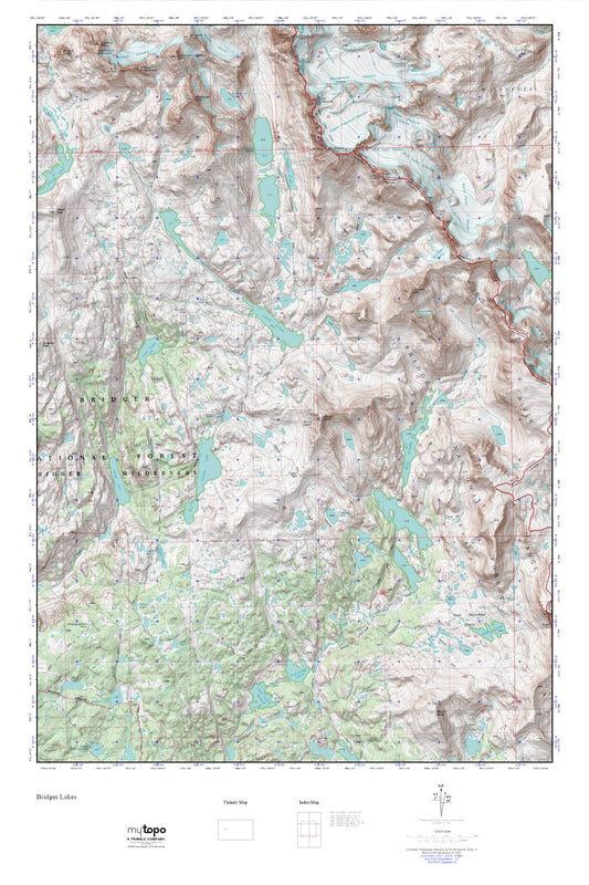 Wind River Range MyTopo Explorer Series Map Image
