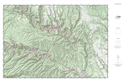 Woodland Park MyTopo Explorer Series Map Image