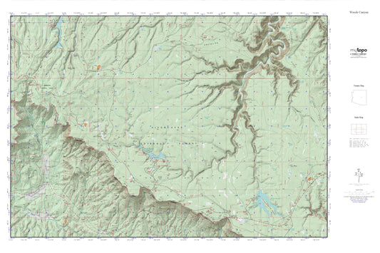 Woods Canyon MyTopo Explorer Series Map Image