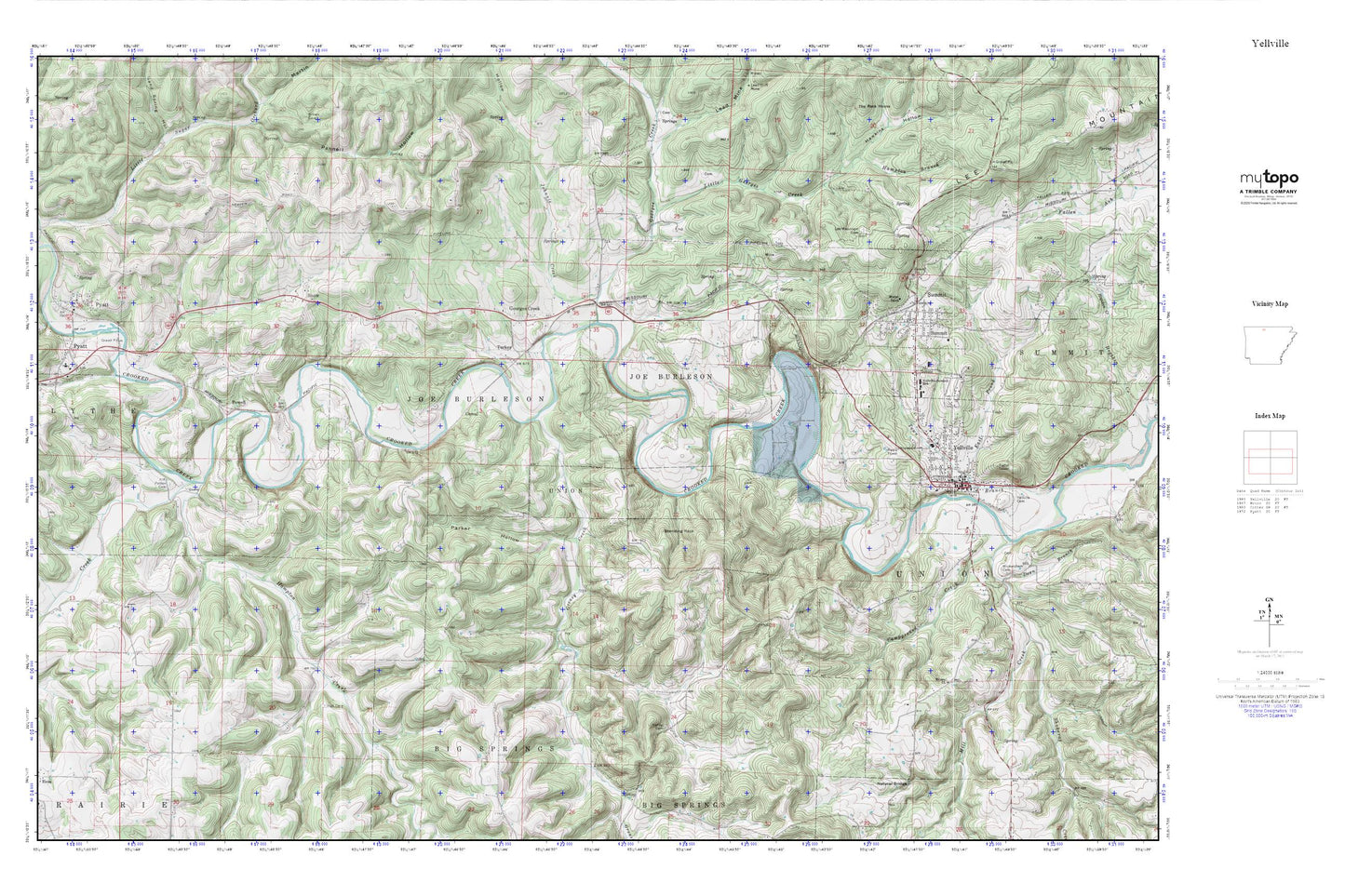 Yellville MyTopo Explorer Series Map Image