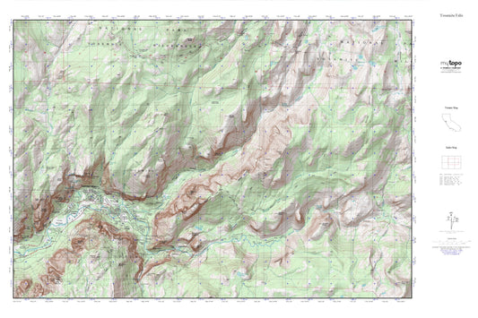 Yosemite MyTopo Explorer Series Map Image