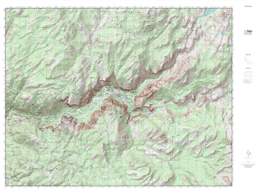 Yosemite Valley MyTopo Explorer Series Map Image